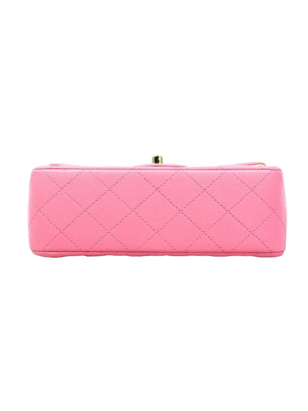 Chanel Shoulder Bag Quilted Lambskin Pink Champagne Gold